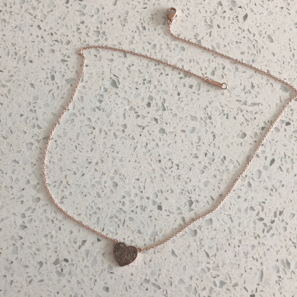 NWOT Tiffany & Co. Rose Gold Heart Necklace